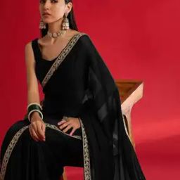 Women Embellished Saree with Blouse Piece-image-28
