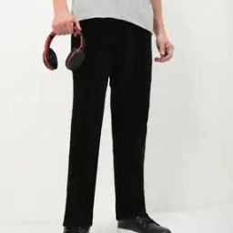 Men Flat-Front Straight Fit Pants-image-63