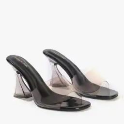 Chunky-Heeled Sandals with Clear Strap-image-38