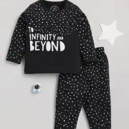 Typographic Print T-Shirt & Pyjamas Set-picture-29