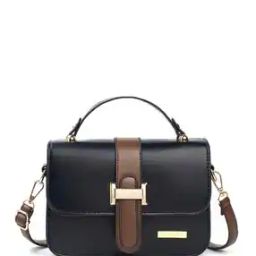 Women Sling Bag with Chain Strap & Metal Accent-image-54