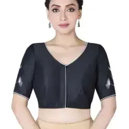 Embroidered Front-Open Blouse-picture-3