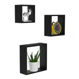 Set of 3 Square Wall Shelves-33
