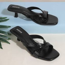 Women Croc Pattern Slip-On Stilettos-36