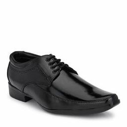 Almond-Toe Lace-Up Derby Shoes-image-80