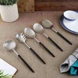 Set of 5 Stainless Steel Serving Spoons-13