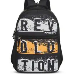 Typographic Print Backpack with Adjustable Strap-0