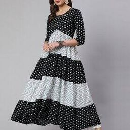 glam roots Floral Print Flared Kurta-picture-18