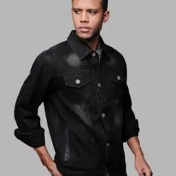 campus sutra Denim Jacket with Flap Pockets-picture-41