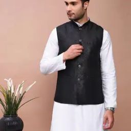 Men Slim Fit Nehru Jacket with Welt Pockets-picture-48