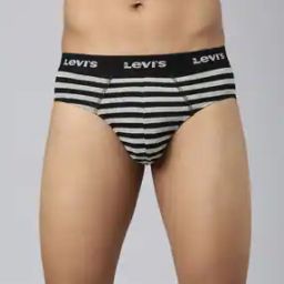 Men Striped Briefs with Elasticated Waistband-image-10
