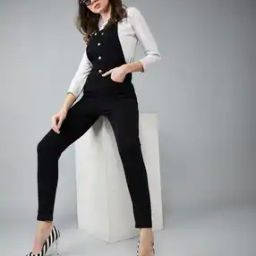 Women Dungarees with Button Accent-image-67