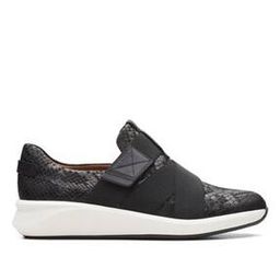 Reptilian-Textured Casual Shoes with Elasticated Gussets-image-55