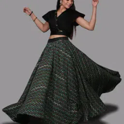 Printed Skirt-Suit Set-image-54