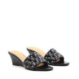 Quilted Wedge Heels with Embellishments-image-31