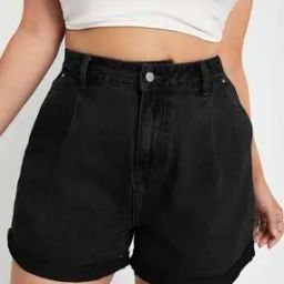 Women Denim Shorts with Insert Pockets-image-4