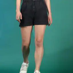 Women Denim Shorts with Insert Pockets-picture-12