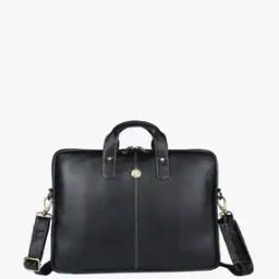 Panelled Leather 15.6" Laptop Messenger Bag-image-53