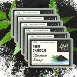 Pack of 6 Neem Charcoal Handmade Soaps-12