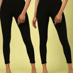 Women Pack of 2 Leggings with Elasticated Waistband-image-64