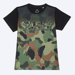 Boys Camouflage Print Regular Fit Round-Neck T-Shirt-image-84