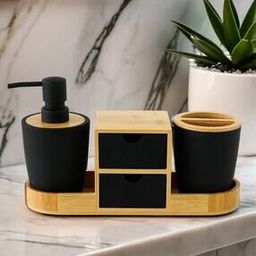 Set of 3 Plastic Bathroom Accessories-image-5
