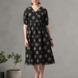 Hand Block Print Cotton Stylized Dress-image-27