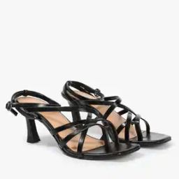 Multi-Strap Chunky Heeled Sandals-16