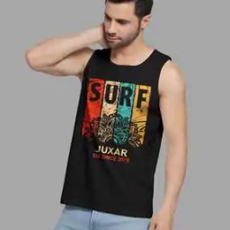 Men Typographic Print Round-Neck Vest-image-102