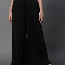 Women Loose Fit Pleated Palazzos-picture-46