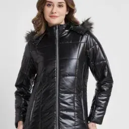 Women Regular Fit Quilted Jacket-image-2