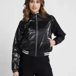 Women Regular Fit Quilted Jacket-image-78