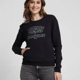 Women Embroidered Regular Fit Sweatshirt-image-77