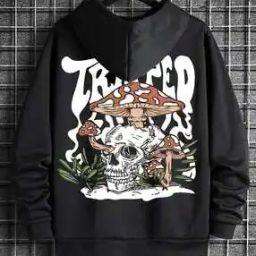 Men Printed Regular Fit Hoodie-image-35