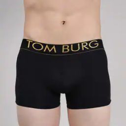 Men Typographic Print Trunks with Elasticated Waist-picture-0