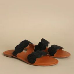 Beaded Dual-Strap Slip-On Sandals-image-25
