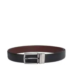 Men Reversible Belt with Buckle Closure-image-20