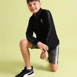 Boys Regular Fit Shirt with Brand Tape-image-57