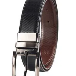 Men Reversiable Belt with Wallet Pen Keychain Set-image-2