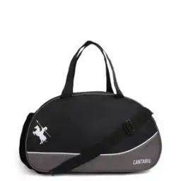 Logo Print Duffel Zim Bag with Zip Closure-picture-17