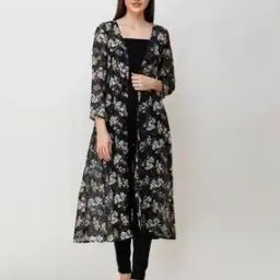 Women Floral Print Front-Open Shrug-image-39