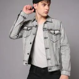 Men Heavy-Wash Regular Fit Denim Jacket-picture-19
