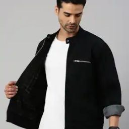 Men Slim Fit Denim Jacket -picture-22