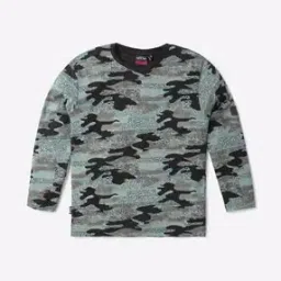 Camo Print Round-Neck T-shirt-image-25