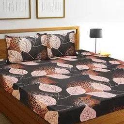 good homes Floral Double Bed Sheet With Two Pillow Covers-picture-19