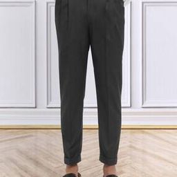 klotthe Men Pleated Slim Fit Trousers-picture-17