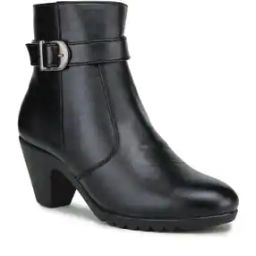 Round-Toe Ankle-Length Boots-image-3