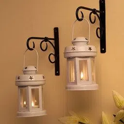 Set of 2 Lantern Hanging Lantern Tealight Holders-image-28