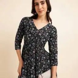 Women Floral Print Anarkali Kurta-35