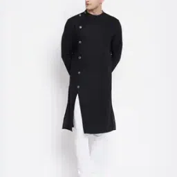 even Sherwani Kurta with Asymetrical Cut-picture-47